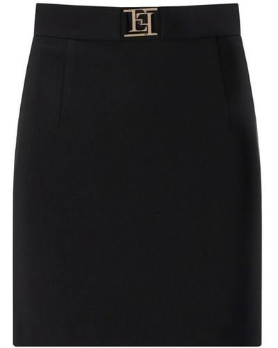 Elisabetta Franchi Black Mini Skirt