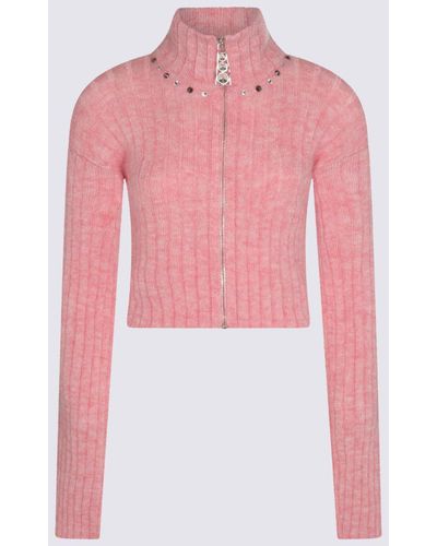 Alessandra Rich Pink Wool Blend Sweater