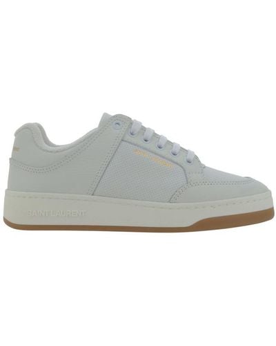 Saint Laurent Sl/61 Leather Low-top Trainers - White