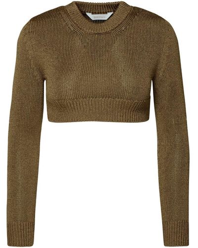 Palm Angels Gold Polyester Sweater - Green