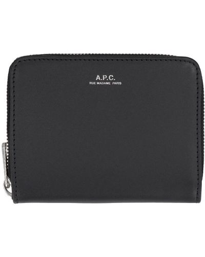A.P.C. Emmanuel Leather Wallet - Black