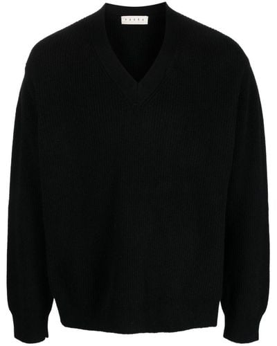 Paura Venezia V-neck Sweater Clothing - Black