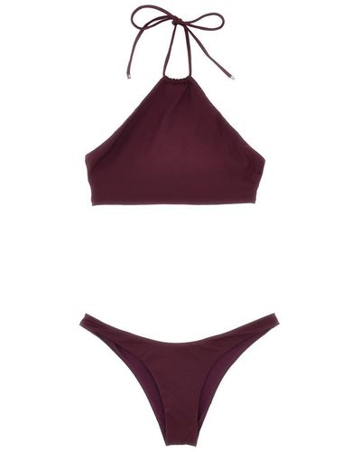 The Attico Lace-up Bikini Beachwear - Purple