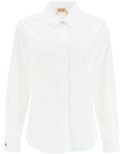 N°21 N.21 Shirt With Jewel Buttons - White