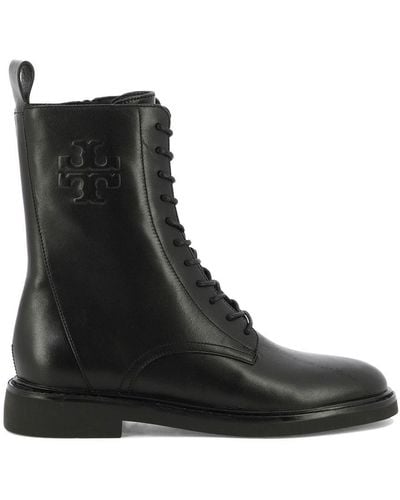 Tory Burch Lace-up Boots - Black