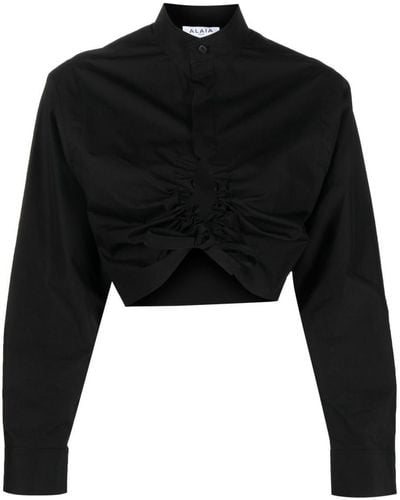 Alaïa Cropped Shirt - Black