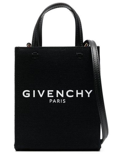 Givenchy G Tote Mini Monogrammed Leather Tote - Black