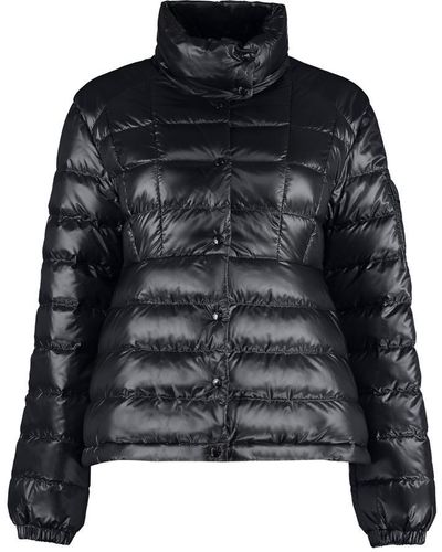 Moncler Aminia Down Jacket With Button Closure - Black
