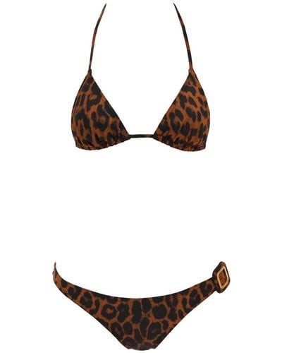 Tom Ford Leopard Print Bikini Set - Brown