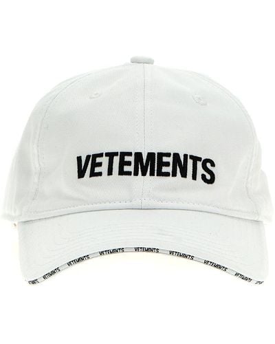 Vetements Logo Cap Hats - White