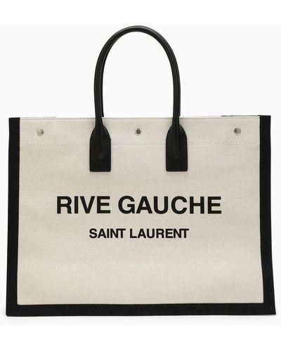 Saint Laurent Rive Gauche Greggio/ Tote Bag - Natural
