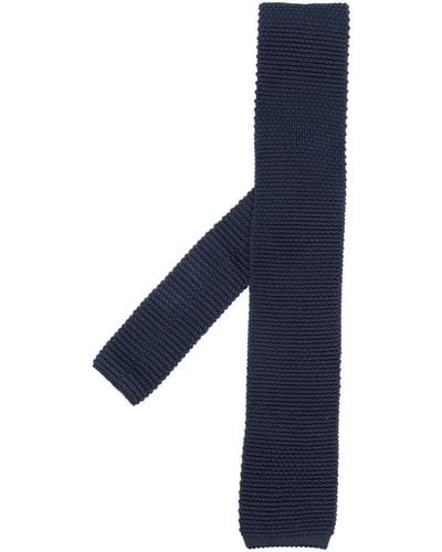 Brunello Cucinelli Silk Knitted Tie - Blue