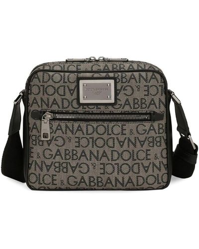 Dolce & Gabbana Black Messenger Men Shoulder Borse Leather Bag