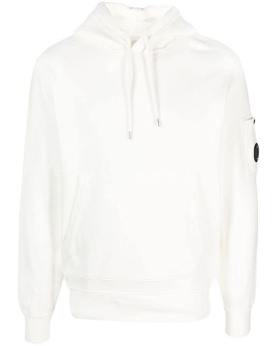 C.P. Company Hooded Sweatshirt With Logo - White