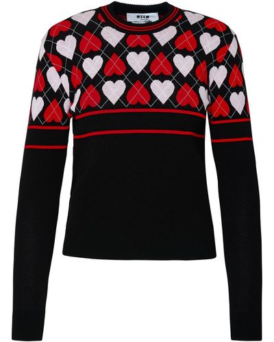 MSGM Viscose Blend Sweater - Red