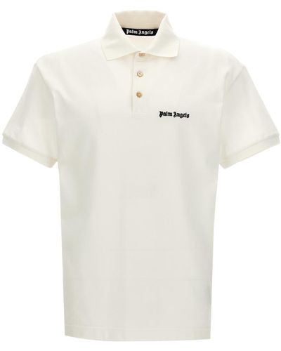 Palm Angels 'Classic Logo' Polo Shirt - White