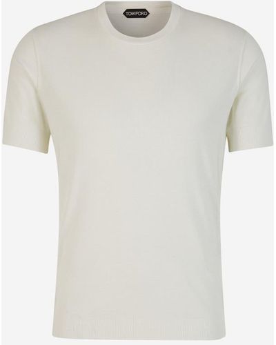 Tom Ford Plain Knit T-Shirt - White