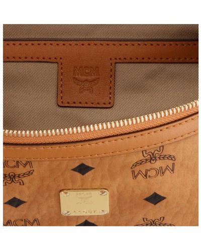 MCM Cognac Monogram Visetos Belt Bag Fanny Pack Waist Pouch 1mcm39lm