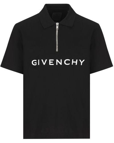 Givenchy Logo Piquet Polo - Black