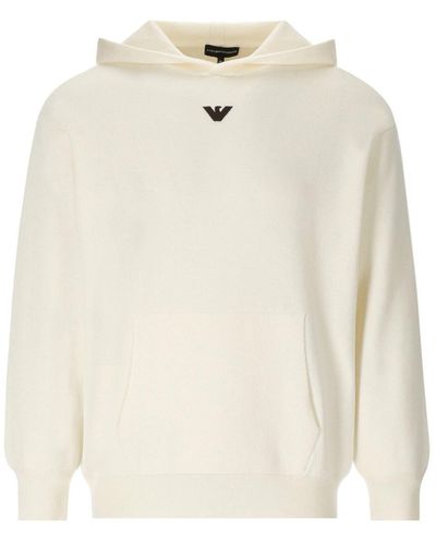 Emporio Armani Vanilla Hooded Sweater - White