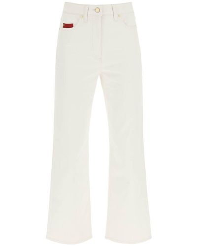 Agnona Cotton Cashmere Jeans - White
