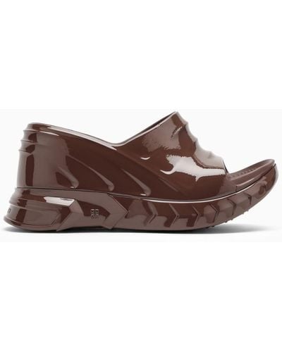 Givenchy Marshmallow Wedge Sandals Chocolate - Brown