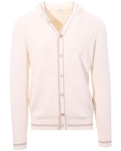 Eleventy Hooded Cardigan Sweater - Pink