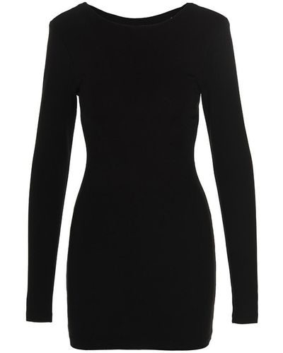 ROTATE BIRGER CHRISTENSEN Logo Jersey Dress - Black