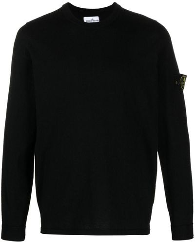 Stone Island Logo Sweater - Black