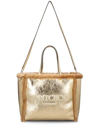Jimmy Choo Avenue Top Handle Bag - Natural