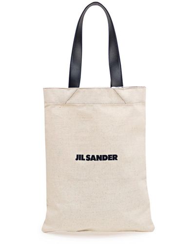 Jil Sander Logo-print Tote Bag - Natural