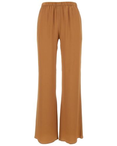 Antonelli Loose Pants With Elastic Waistband - Brown