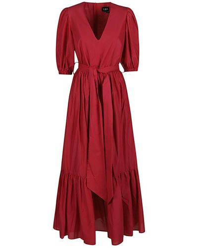 Lavi Cotton Long Dress - Red