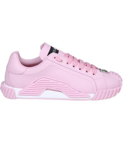 Dolce & Gabbana Ns1 Logo Plaque Trainers - Pink