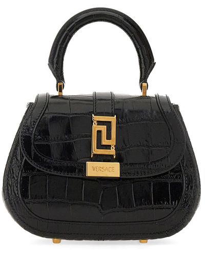Versace Mini Greek Goddess Bag - Black