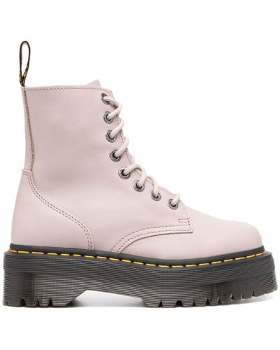 Dr. Martens Jadon Iii Vintage Pisa Leather Ankle Boots - Pink