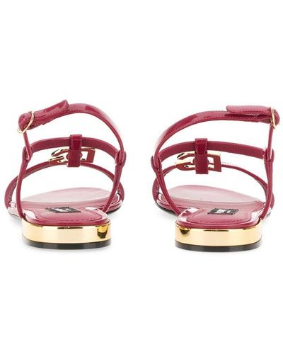 Dolce & Gabbana Leather Sandal - Red