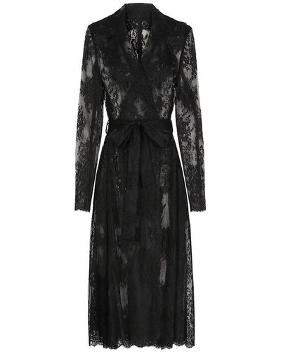 Dolce & Gabbana Lace Tulle Coat - Black
