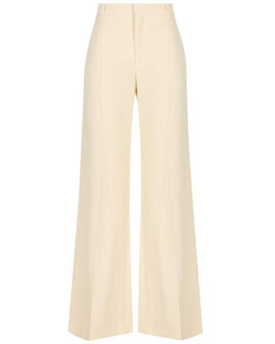Chloé Wide-leg Tailored Trousers - White