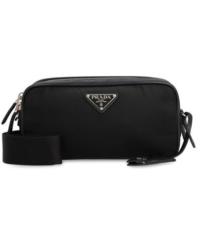 Prada Nylon Messenger Bag - Black