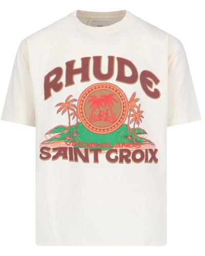 Rhude T-Shirts - White