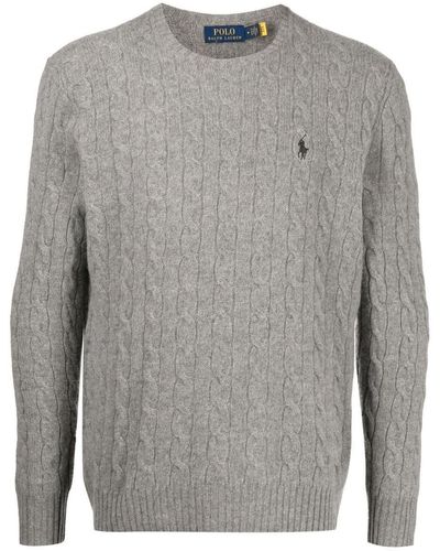 Ralph Lauren Logoed Sweater - Gray