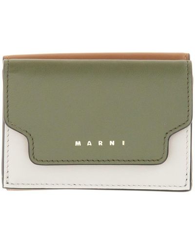 Marni Tri-fold Wallet - Green