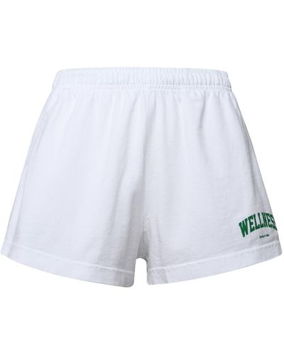 Sporty & Rich White Cotton Shorts