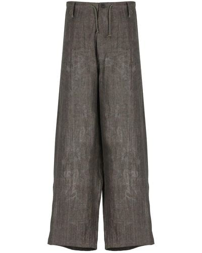 Yohji Yamamoto Pour Homme Trousers - Grey