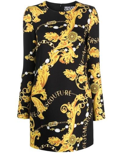 Versace Jeans Couture Dress With Print - Black