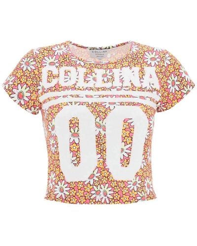 Collina Strada 'hi-liter' Cropped T-shirt - Pink