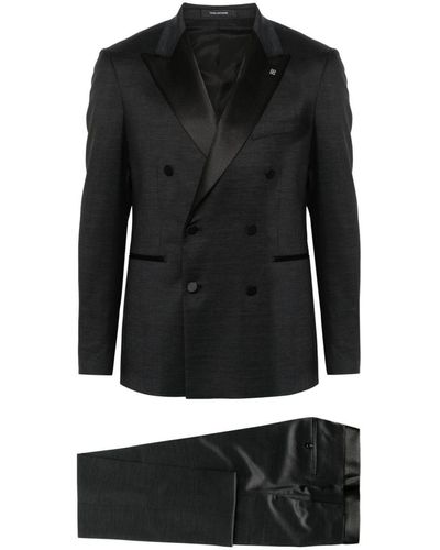 Tagliatore 0205 Double-breasted Suit - Black