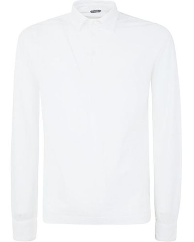 Zanone Long Sleeves Polo Clothing - White