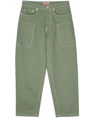 KENZO Denim Cargo Pants Clothing - Green